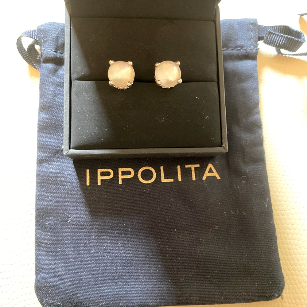 IPPOLITA Rock Candy Mini Stud Earrings in Clear Quartz
